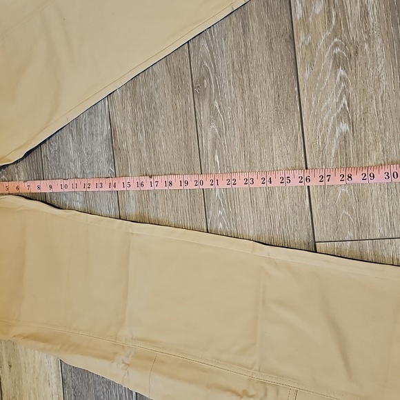 Zara Women's Tan Cotton Trousers, High-Waisted, Wide-Leg, Size Small. - Picture 11 of 16